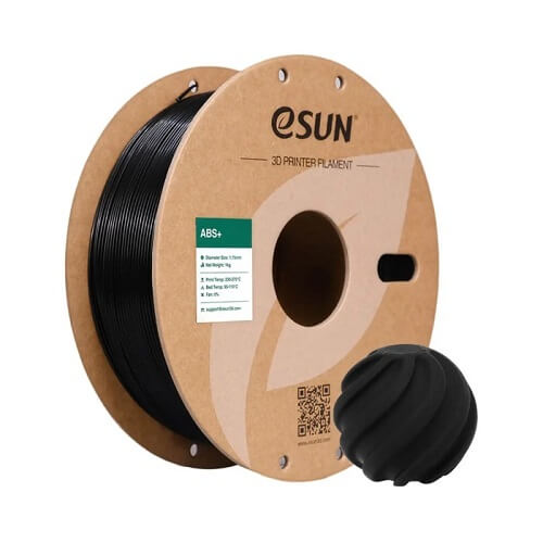 Філамент eSun ABS+, чорний, 1кг/рулон, з паперовою втулкою, 1,75мм
