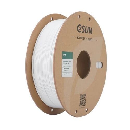 Філамент eSun PET, суцільний білий (solid white), 1 кг