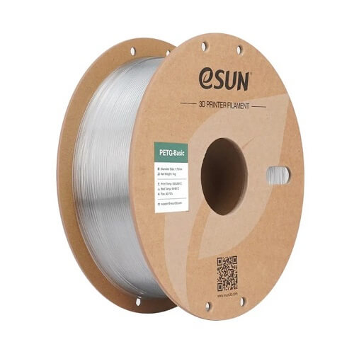 Філамент eSun PETG-Basic, прозорий, 1кг/рулон, з паперовою втулкою, 1,75мм