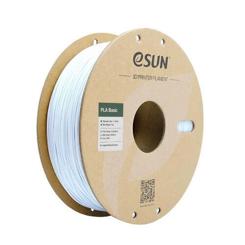 Філамент eSun PLA-Basic, холодний білий, 1кг/рулон, з паперовою втулкою, 1,75мм