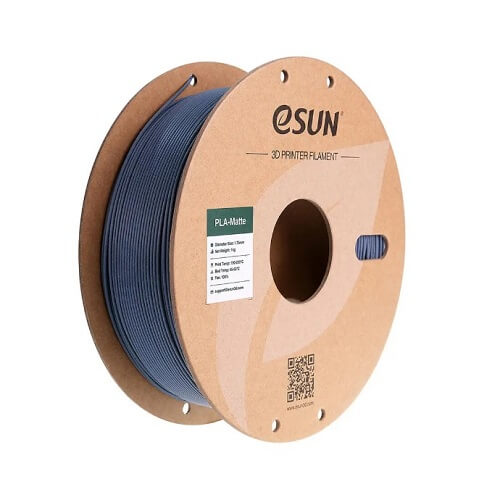 Філамент eSun PLA-Matte, темно-сірий, 1кг/рулон, з паперовою втулкою, 1,75мм