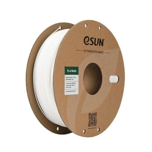 Філамент eSun PLA-Matte, молочно-білий, 1кг/рулон, з паперовою втулкою, 1,75мм