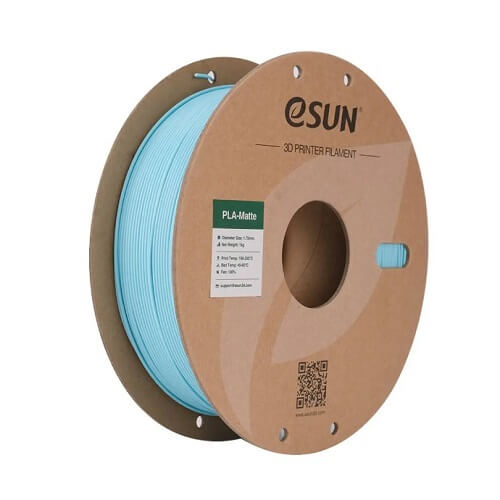 Філамент eSun PLA-Matte, світло-блакитний, 1кг/рулон, з паперовою втулкою, 1,75мм