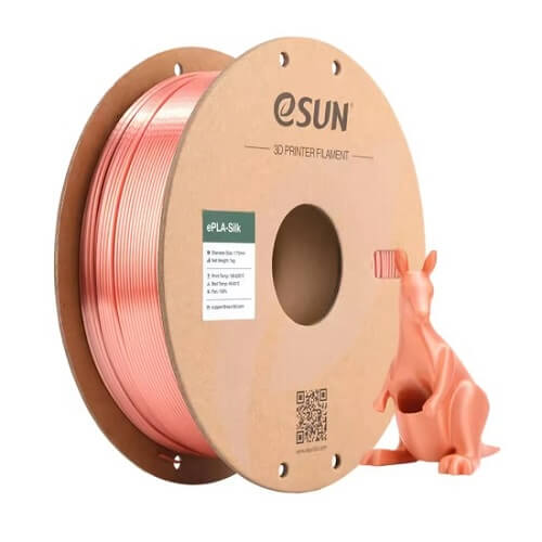 Філамент eSun PLA-Silk, рожево-золотистий, 1кг/рулон, з паперовою втулкою, 1,75мм