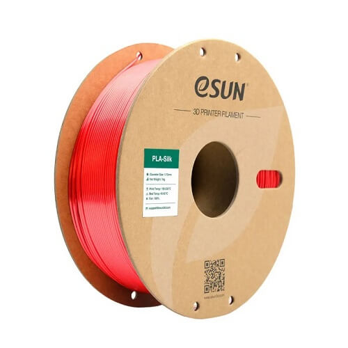 Філамент eSun PLA-Silk, червоний, 1кг/рулон, з паперовою втулкою, 1,75мм