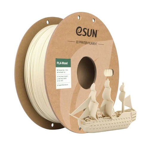 Філамент eSun PLA-Wood, березовий, 1кг/рулон, з паперовою втулкою, 1,75мм